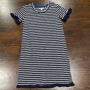 Navy and White Striped Dress